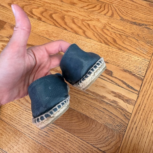 Auth Chanel Lambskin Leather Espadrilles Size 37 - Picture 5 of 6